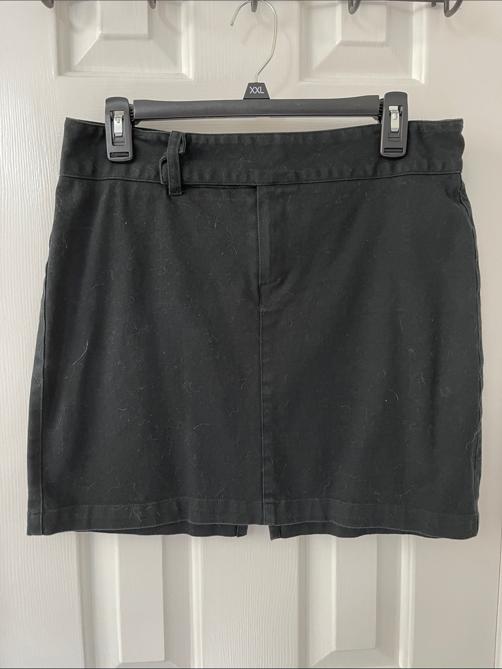 Clio Black Mini Skirt with Front Seam